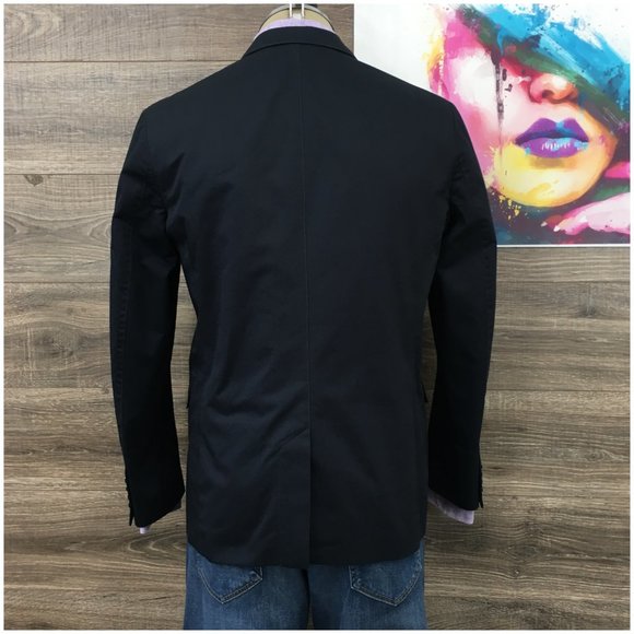 Ben Sherman Mens Blazer Sport Coat Two Button Jacket Cotton Size 38R Casual Suit - Picture 6 of 13